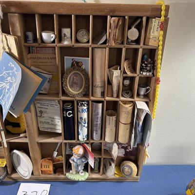 Vintage Printer Box Full of Memorabilia