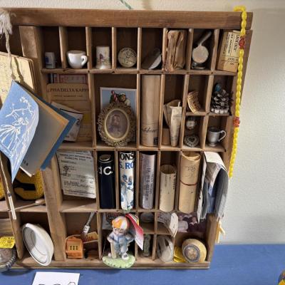Vintage Printer Box Full of Memorabilia