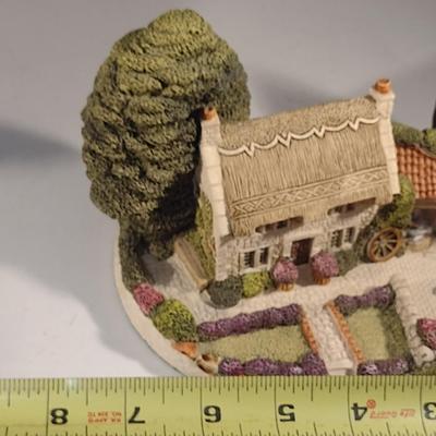 Pair of Cottage Figurines- One is Musical