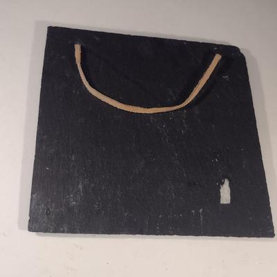 Painted Merry Christmas Sign on Slate- Approx 8" Square