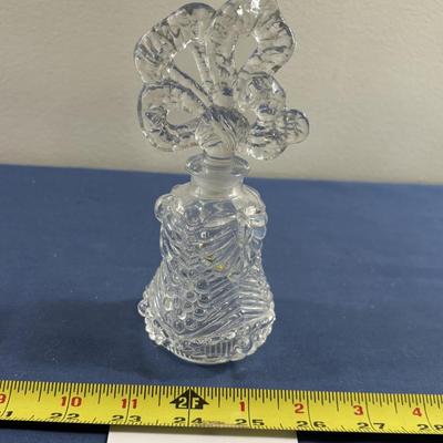 Vintage Pressed Glass Perfume Bottle
