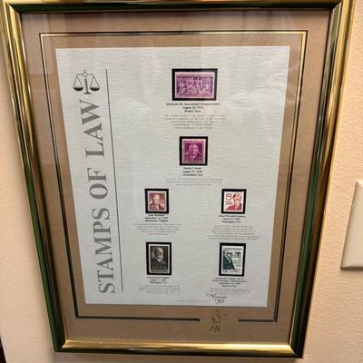 Stamps of Law Art Piece