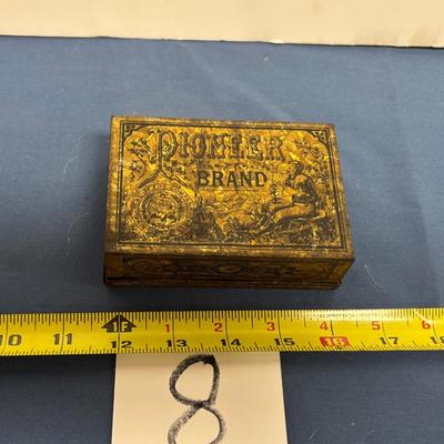 Vintage Pioneer Brand Tobacco Tin