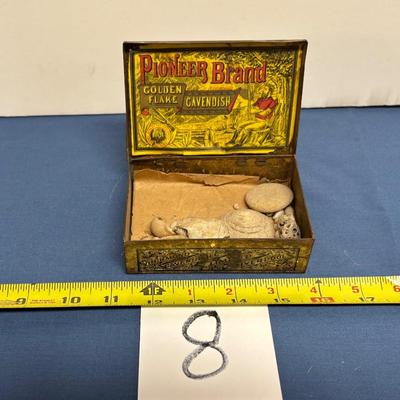 Vintage Pioneer Brand Tobacco Tin