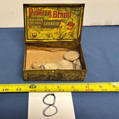 Vintage Pioneer Brand Tobacco Tin