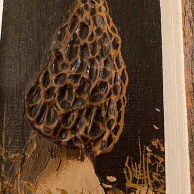 Morel mushroom Painting by Joe Shell
