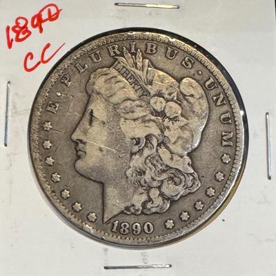 1890 CC Morgan Silver Dollar