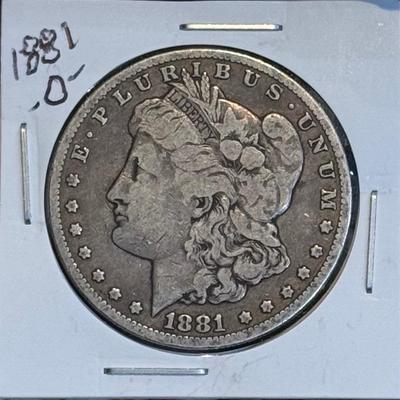 1881 O Morgan Silver Dollar