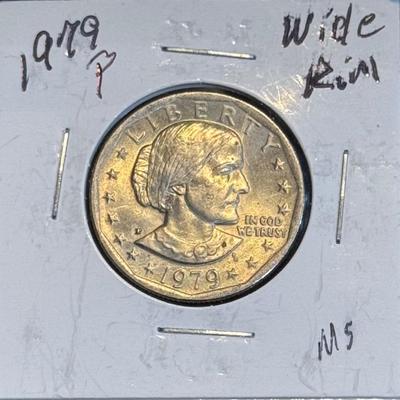 1979 P Wide Rim Susan B Anthony