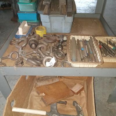 Misc items on bench