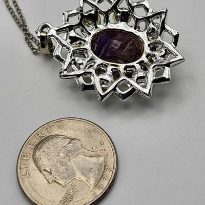 Amethyst Tourmaline Pendant