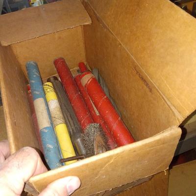 Bolt bins and bits on shelf