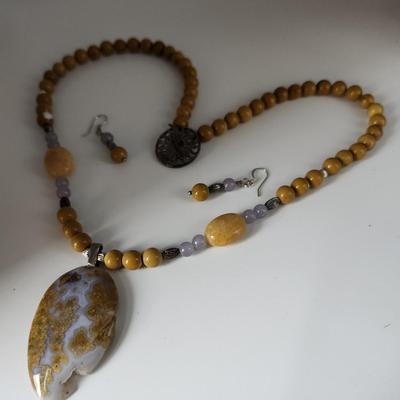 Ocean Jasper Druzy necklace