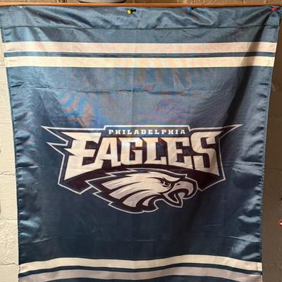 Philadelphia Eagles Flag and Football