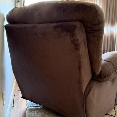 Brown Soft Micro-Fiber Power Lift Recliner