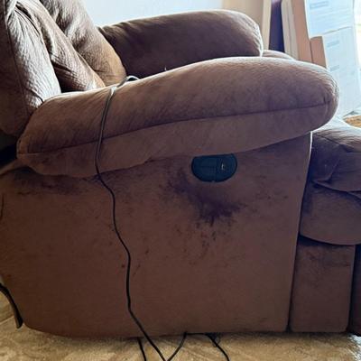 Brown Soft Micro-Fiber Power Lift Recliner