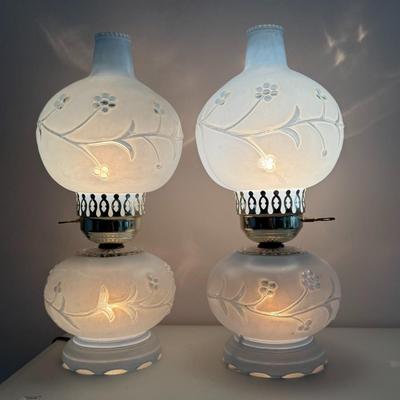 Vintage Pair of "Gone With the Wind" Parlor Lamps
