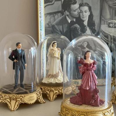 "Gone With the Wind" Glass Encased Figurines Lot