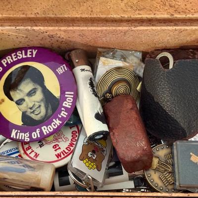 Godiva Cork Box Filled w/ Vintage Trinkets