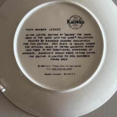 "Gone With the Wind" Knowles Collectible Plates Lot