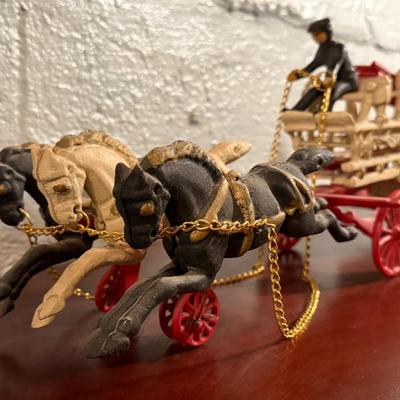 Vintage Cast Iron Fire Wagon