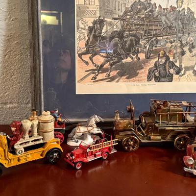 Ogden Print- 'A Fire Alarm-Turning a Sharp Corner' Lot