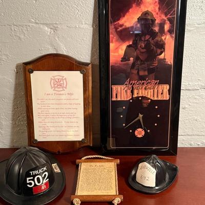 American Firefighter Wall Clock Lot
