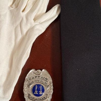Formal Firefighter Uniform Cap and Badges Lot