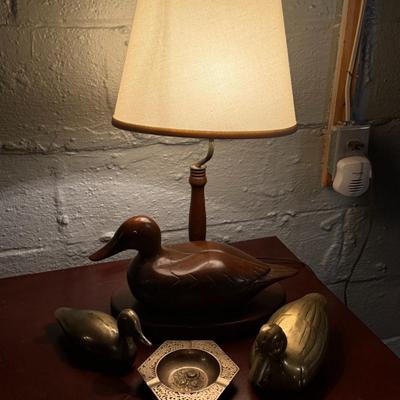 Vintage Wood Duck Lamp Lot