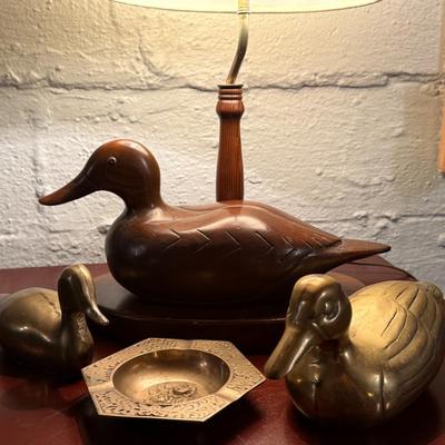 Vintage Wood Duck Lamp Lot