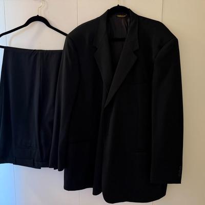 Nino Cerruti Black Suit- Size 54 Jacket and Size 45 W 50 L Pants