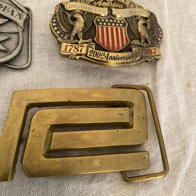 Vintage belt buckle collection Americana, Train