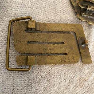 Vintage belt buckle collection Americana, Train