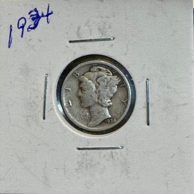 1934 Mercury Dime