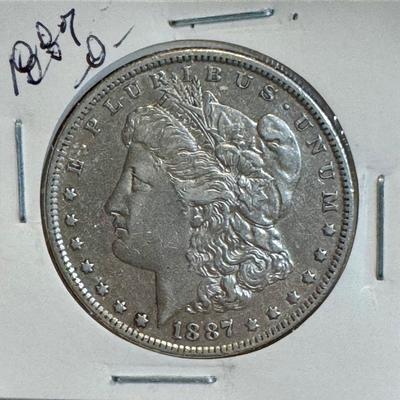 1887 O Morgan Silver Dollar