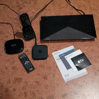 Blue Ray Player, Apple T.V., and Universal Remote (BC-EL)