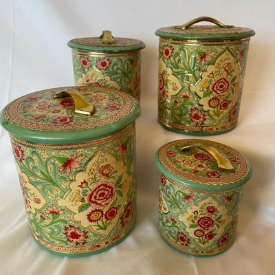 Vintage Nesting Tin Cannisters