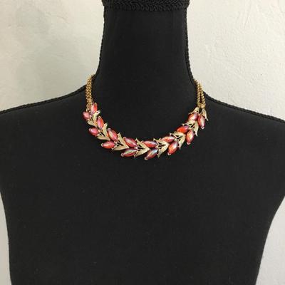 Gorgeous, vintage, Kramer, necklace, watermelon art glass, double strand perfect condition