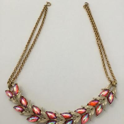 Gorgeous, vintage, Kramer, necklace, watermelon art glass, double strand perfect condition