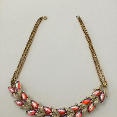 Gorgeous, vintage, Kramer, necklace, watermelon art glass, double strand perfect condition