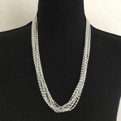 Vintage celebrity 16 inch eight strand necklace, snail chain