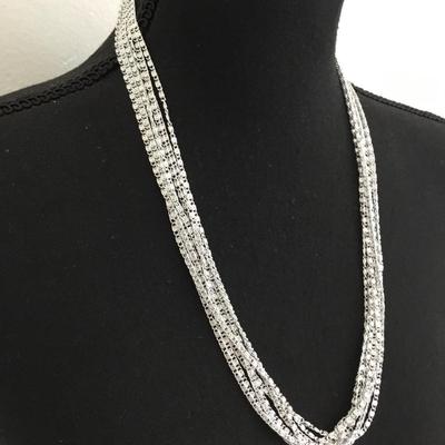 Vintage celebrity 16 inch eight strand necklace, snail chain