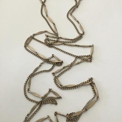 Vintage Gold tone long chain necklace