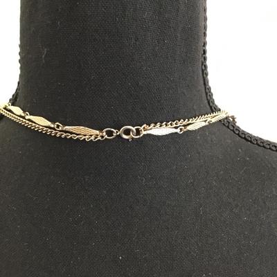 Vintage Gold tone long chain necklace