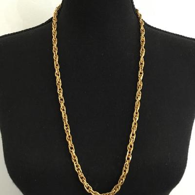 Vintage Gold tone lite chain necklace