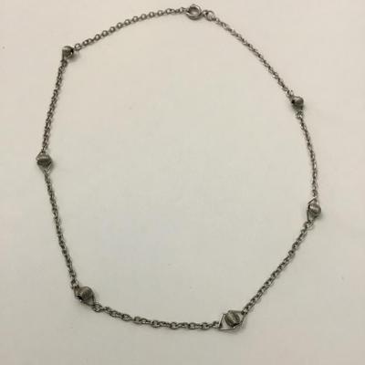 Mid-century, silver toned necklace
