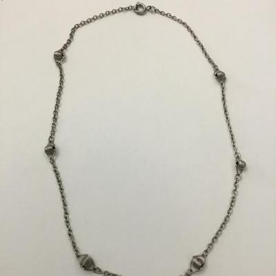 Mid-century, silver toned necklace