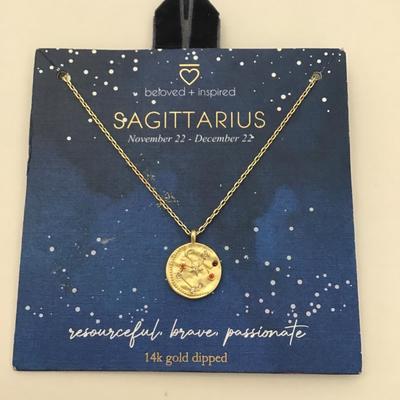 14 karat gold dipped Sagittarius necklace