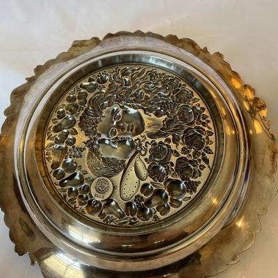 Ornate Silver plated dish