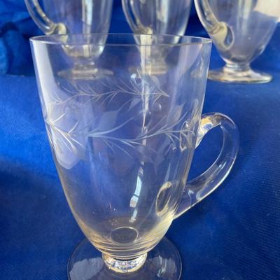 Vintage Fostoria Crystal Mugs (4)